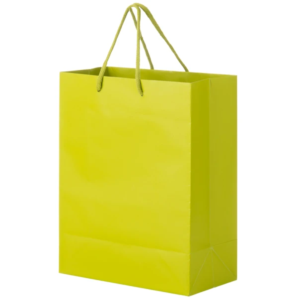 Lime Green 8" x 4" x 10" Euro Tote Shopping Bags