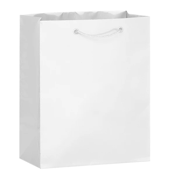 White 8x4x10 Euro Tote Shopping Bags