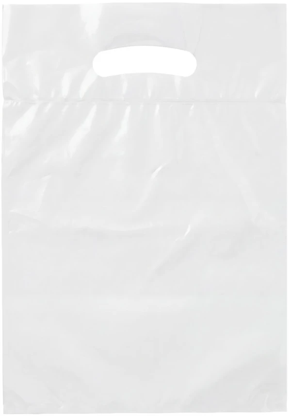 9 x 13 White Die Cut Handle Bags