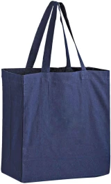 13 in x 4 in x 13 in Navy Cotton Tote