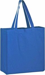 13 in x 4 in x 13 in Royal Blue Cotton Tote