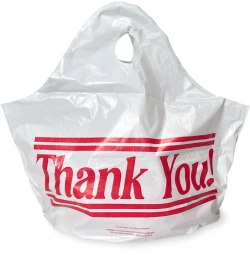 21" x 18" + 10" Wave Top "Thank You" Carry Out Bag