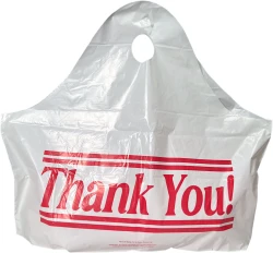 24" x 20" + 11" Wave Top "Thank You" Carry Out Bag
