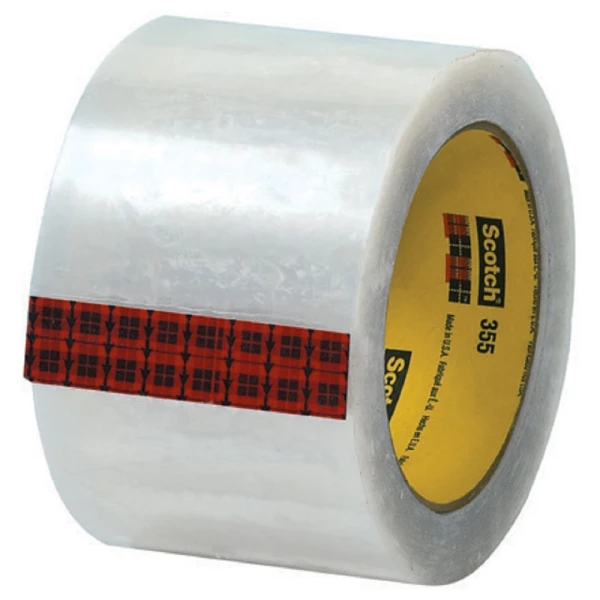 Scotch® High Performance Box Sealing Tape 355 Clear, (3) 72 mm x