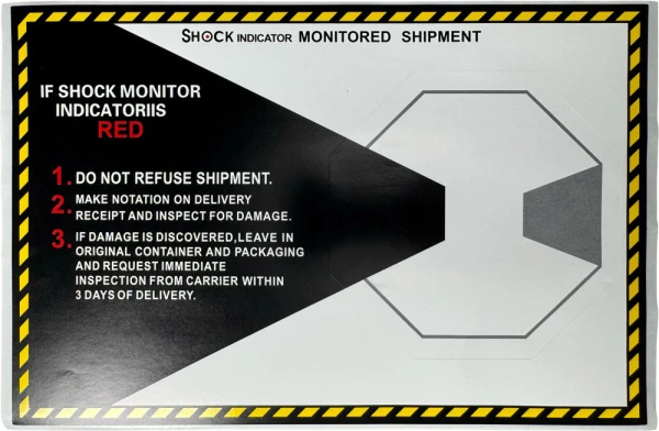 Shock Indicator Companion Label Flat Packed