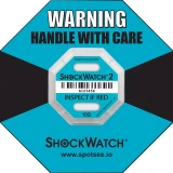 ShockWatch 2 10G Impact indicator Light Blue Ring Label