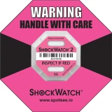 ShockWatch 2 - 5G Impact Indicator with Pink Ring Label