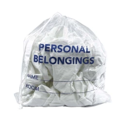 20" x 20" + 3" Clear Drawstring Personal Belongings Bag