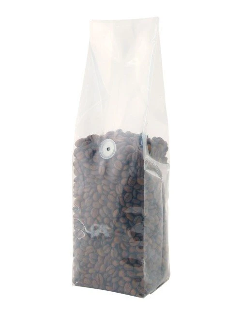 Clear 16 oz. Side Gusset Bags with Valve