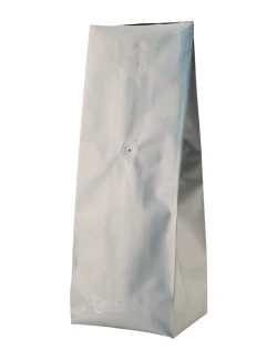 Silver Foil 2 lbs Side Gusset Bags with Valve