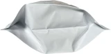 Bottom Gusset of White 6 x 10 + 2.5 Child Resistant  Stand Up Pouches