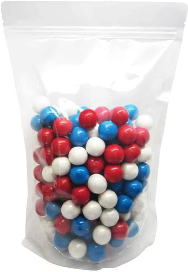 2 lb Stand Up Zipper Pouch Bags - 9x13 1/2 + 4 3/4 CLEAR - PET/LLDPE