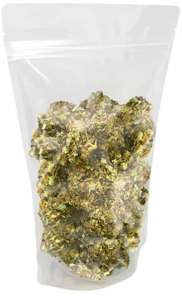 Clear 24 oz. Stand Up Pouch with Flower
