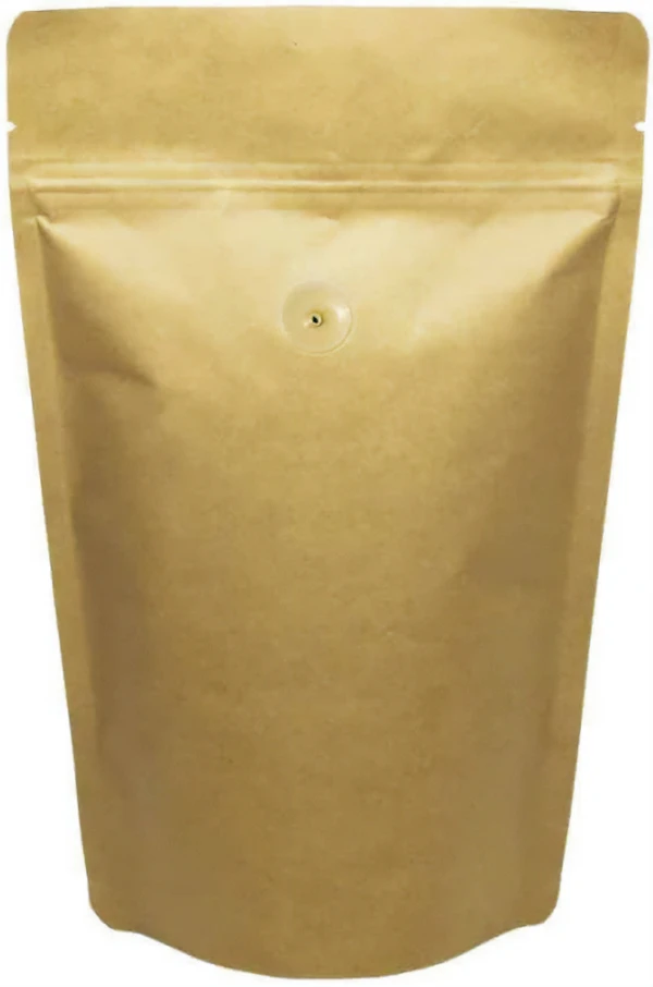 4 oz Stand Up Pouch with valve Kraft KRAFT/ALU/LLDPE