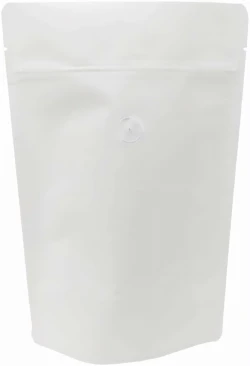 White Kraft 16 oz. Stand Up Pouch with Valve