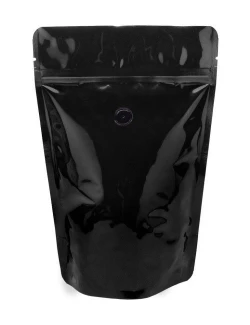 Black 4 oz. Stand Up Pouch with Valve