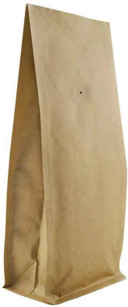 Kraft 16 oz. Block Bottom Side Gusset Bags with Valve