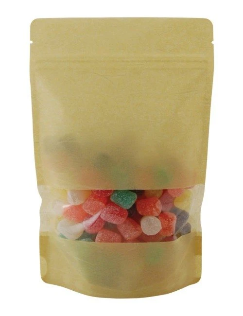 8 oz Rice Paper Stand Up Pouch Kraft RICE PAPER/PET/LLDPE