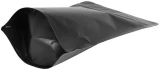 16 oz. Stand Up Zipper Pouch Bags - 7x11 1/2 + 4 MATTE BLACK - MBOPP/PET/ALU/LLDPE Bottom Gusset