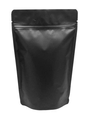 8 oz Stand Up Pouch Matte Black MBOPP/PET/ALU/LLDPE