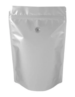 Silver 16 oz. Metalized Stand Up Pouch with Valve