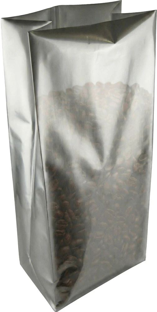 5 lbs Side Gusset Bags  Bags - 7 x 4 1/2 x 19 1/4 Silver