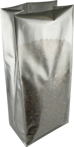 Translucent Silver Foil 5 lbs Side Gusset Bags