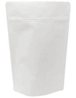 8 Oz White Stand Up Pouch BagsNo Valve