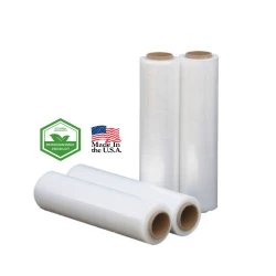 18" x 1500' x 80 Ga Biodegradable Hand Stretch Film