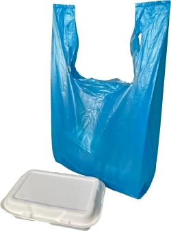 11.5" x 6.5" x 21" Blue T-Shirt Bag