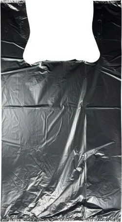 11.5" x 6.5" x 21" Black T-Shirt Bags - 1000/case