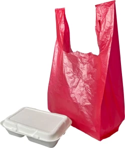 11.5" x 6.5" x 21" Red T-Shirt Bag