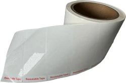 1.5" x 3.5" Resealable Tape Strips for Laminated Bags - 500/Roll