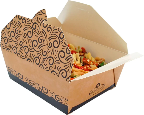 5.3 x 6.7 x 2.5 #ReadyFresh Compostable Kraft To Go Container
