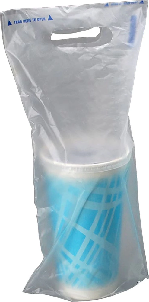 7 x 14 + 2.5 + 3.5 Fast Take Tamper Evident 1 Beverage Carrier Bag