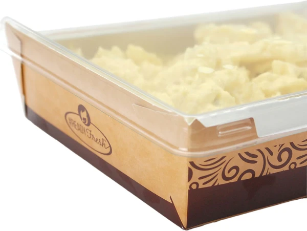 #ReadyFresh Medium Kraft Container with Hinged Lid