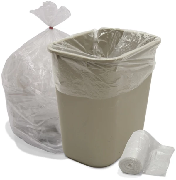 7 Gallon Clear Regular Duty Trash Bags - 0.35 Mil