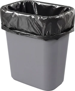 12-16 Gallon Post Consumer Recycled Trash Liners - 24" x 32" 1 Mil Black