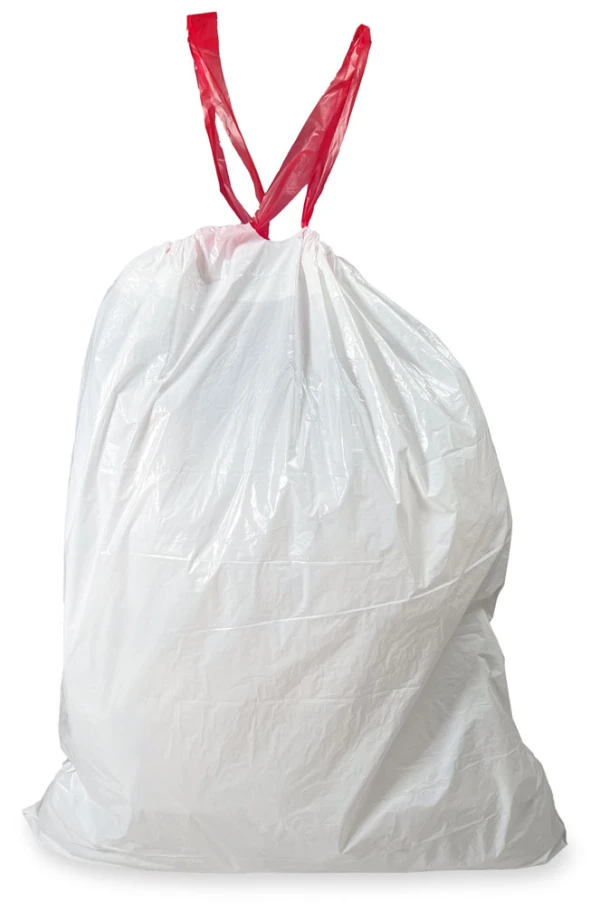 White 13 Gallon Drawstring Trash Bags - 200 Bags