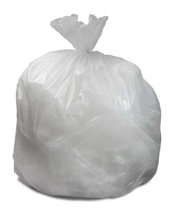 30 Gallon Trash Bags, Clear, Low Density - 250/Case