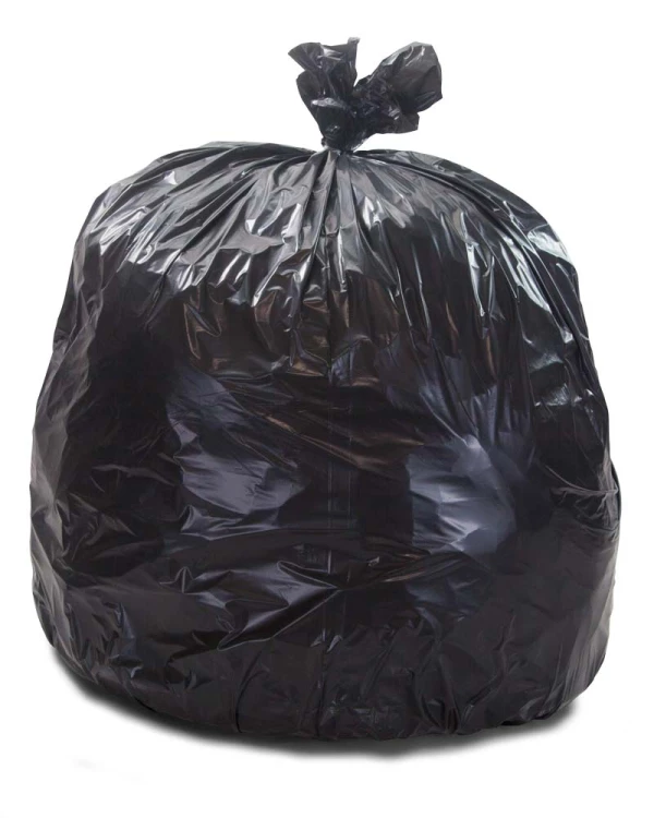 39 Gallon Trash Bags Heavy Duty 1.5 Mil Black - 50 Count Large Trash Bags -  Individually Folded - Industrial Trash Bags 39 Gallon – 33W x 43L