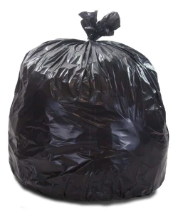 33 Gallon Black Repro Trash Bags - 1.5 Mil