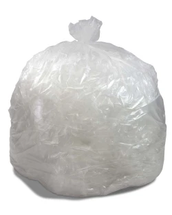 40-45 Gallon Clear Regular Duty Trash Bags - 0.5 Mil