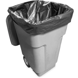 40-45 Gallon Black Repro Trash Bags - 2 Mil