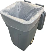 40-45 Gallon Natural High Density Garbage Can Liners 40 x 48