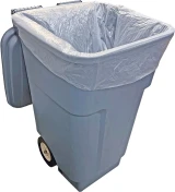 40-45 Gallon Natural High Density Garbage Can Liners 40 x 48