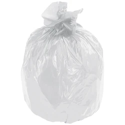 40-45 Gallon Clear Post Consumer Recycled Trash Liners - 40 x 46 1.5 Mil