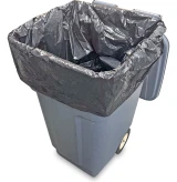 56 Gallon Black Regular Duty Garbage Bags 43 x 47 in Trash Can