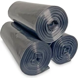 56 Gallon Black Repro Garbage Bags 43 x 46 Coreless Rolls