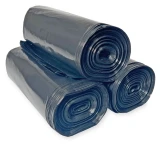 Rolls of 60 Gallon Black Repro Garbage Bags 38 x 58